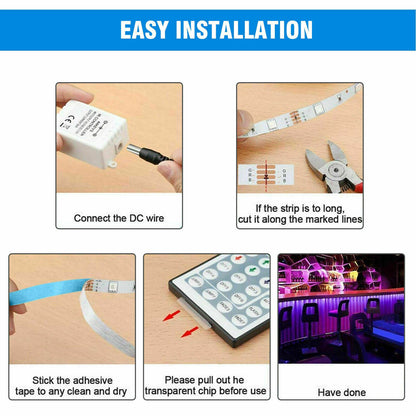32FT Rainbow LED Strip with Remote
