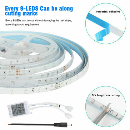 32FT Rainbow LED Strip with Remote