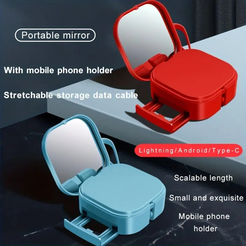 All-in-One Retractable USB Charge Cable & Stand