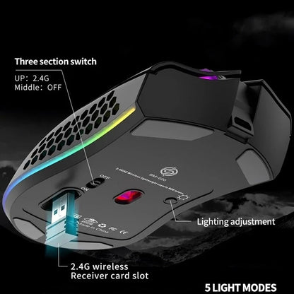 BM600 Hybrid Pro Wireless RGB Gamer Mouse