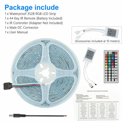 32FT Rainbow LED Strip with Remote