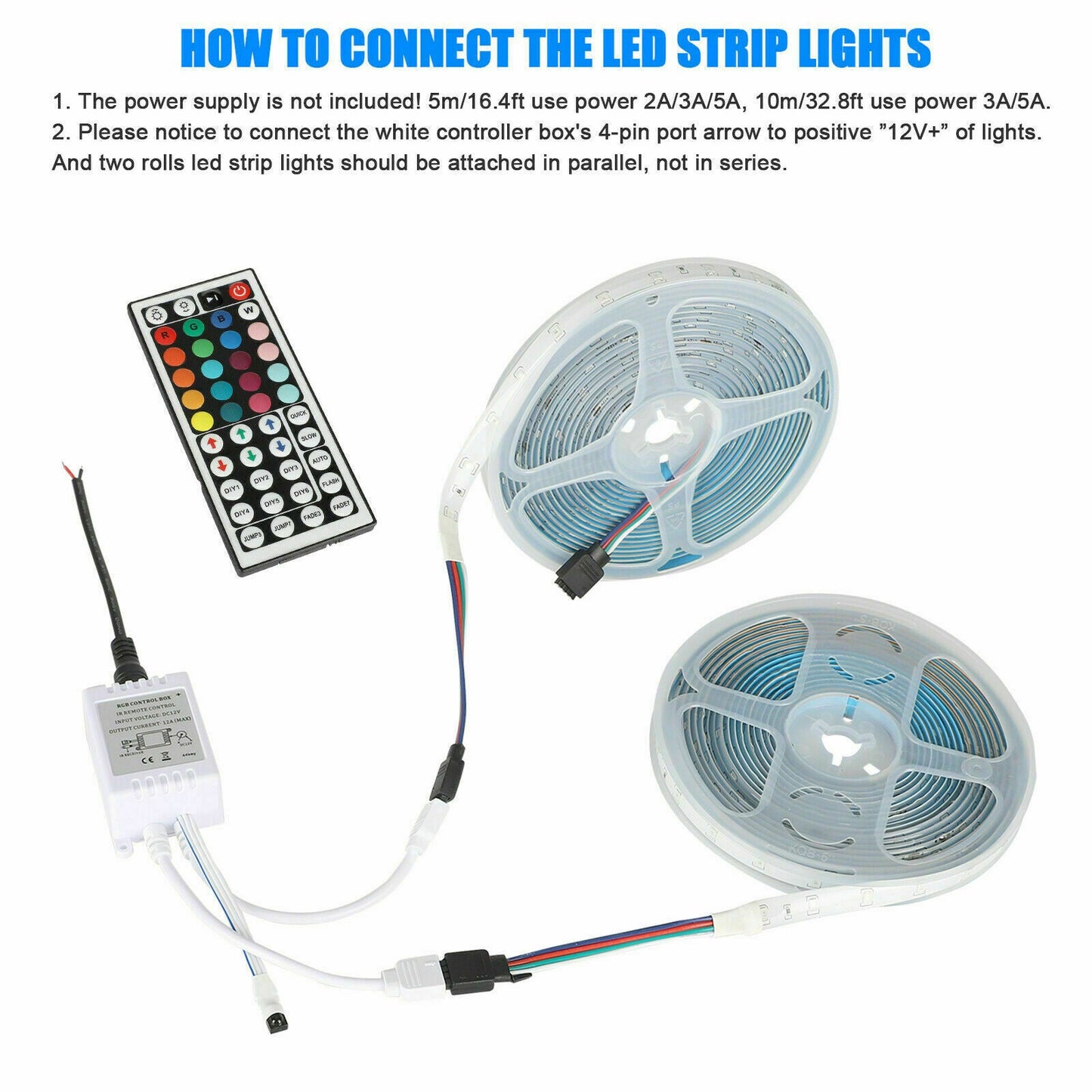 32FT Rainbow LED Strip with Remote